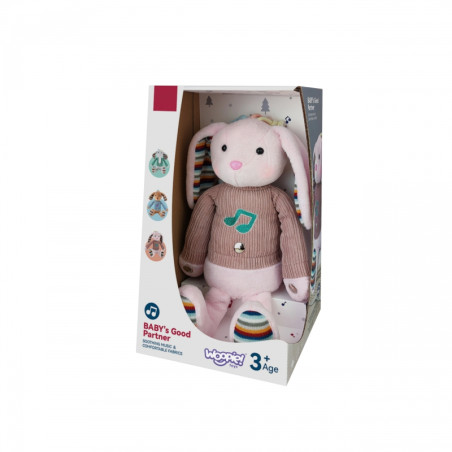 WOOPIE Interaktywny Króliczek Przytulanka z Dźwiękiem i Światłem