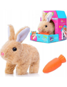 WOOPIE Bunny interaktyvus pliušinis triušiukas su morka