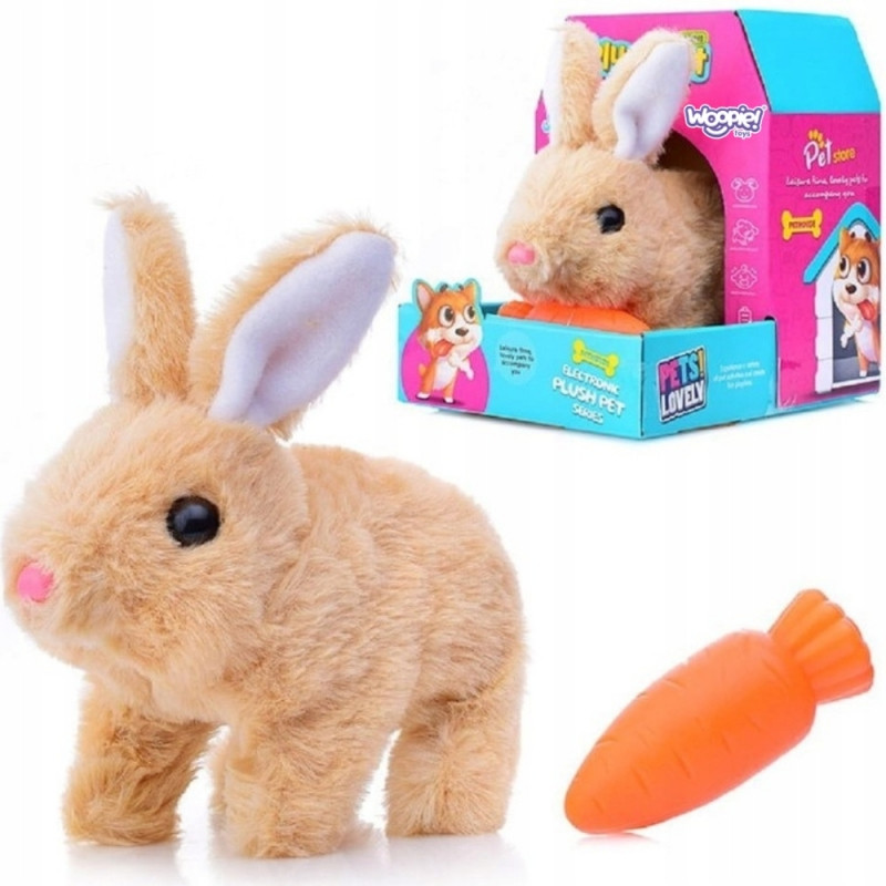 WOOPIE Bunny interaktyvus pliušinis triušiukas su morka