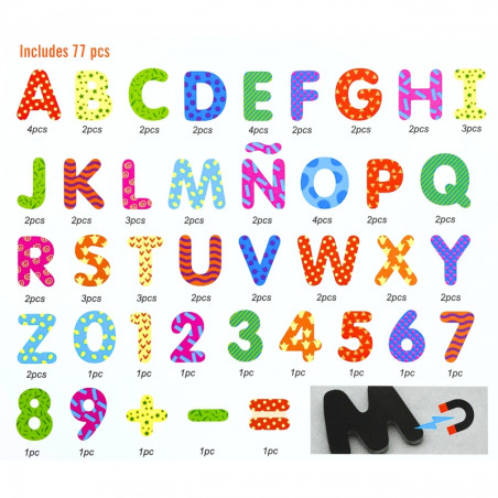 VIGA medinės magnetinės raidės ir skaičiai