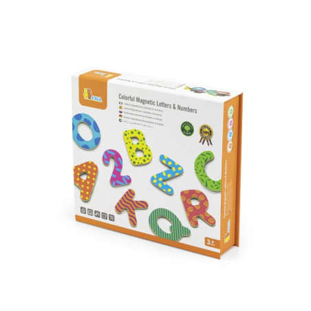 Набор деревянных магнитов VIGA «Буквы и цифры»
