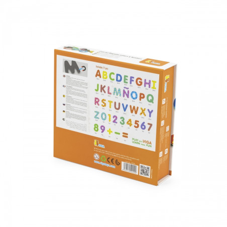 Набор деревянных магнитов VIGA «Буквы и цифры»