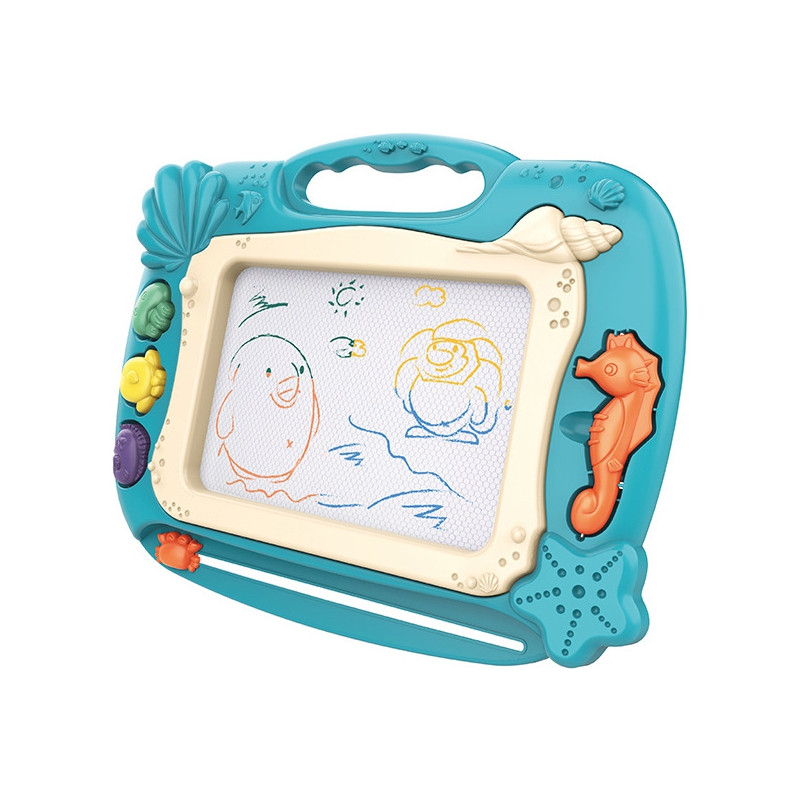 Магнитная маркерная доска WOOPIE с цветными штампами, тема океана, зелёная