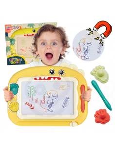 Магнитная цветная маркерная доска WOOPIE + 2 штампа с динозаврами