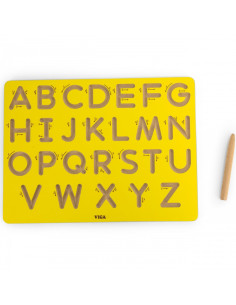 Графомоторная доска VIGA «Большие буквы» для обучения письму
