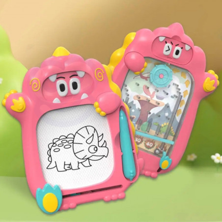 WOOPIE Znikopis magnetinė lenta 2in1 arkadinis žaidimas Pinball Flipper Pink WOOPIE Znikopis magnetinė lenta 2in1 arkadinis žaidimas Pinball Flipper Pink