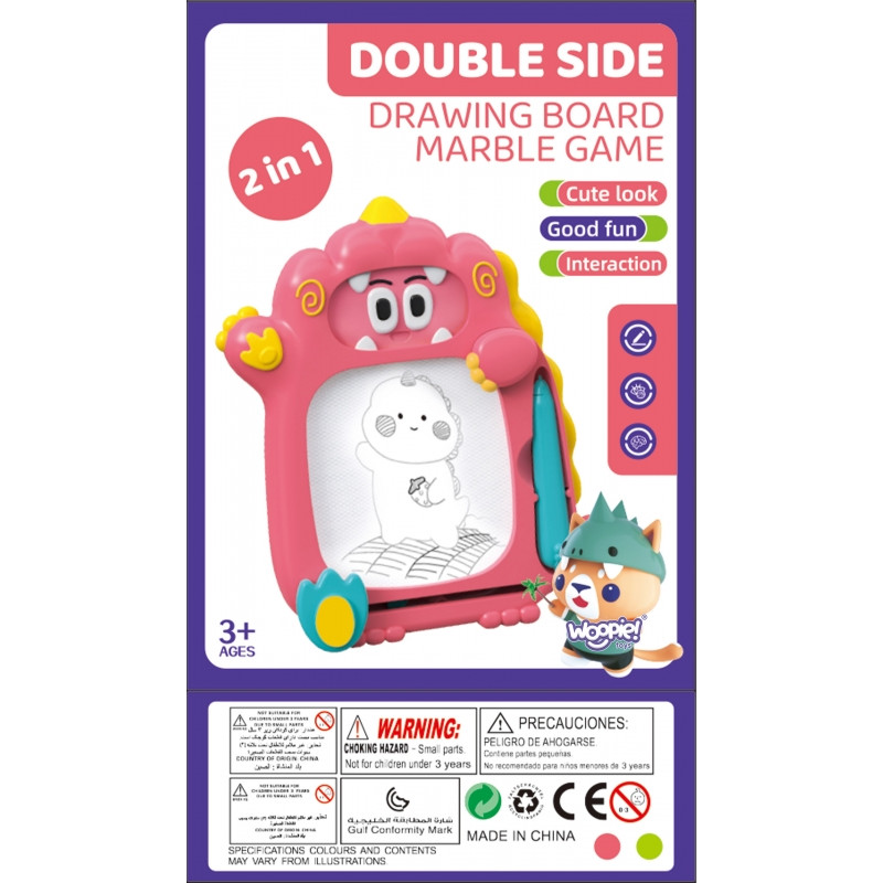 WOOPIE Znikopy Магнитная доска 2-в-1 Аркадная игра Pinball Flipper Розовый