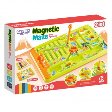 WOOPIE Magnetyczny Labirynt 2w1 Gra Chińczyk