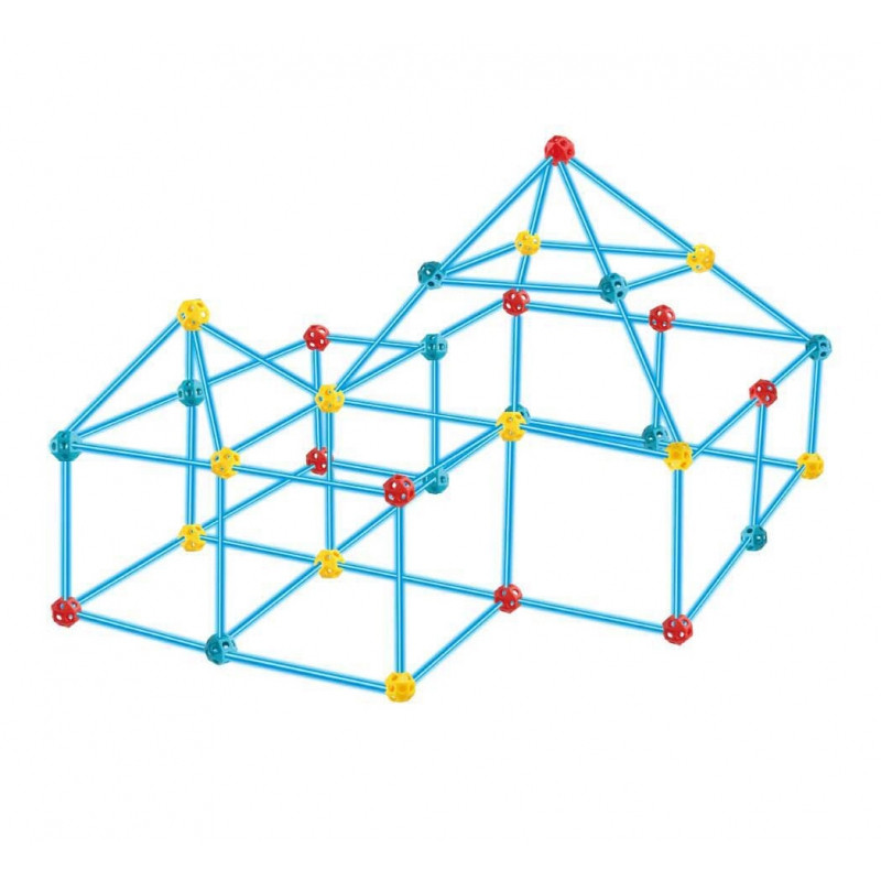 WOOPIE Big Blocks Construction Tent Set Straws Tubes 128 pcs.