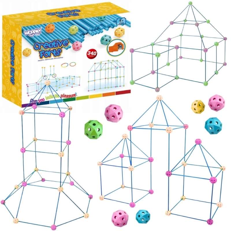 WOOPIE statybinis rinkinys "Creative Forts" palapinės statybai