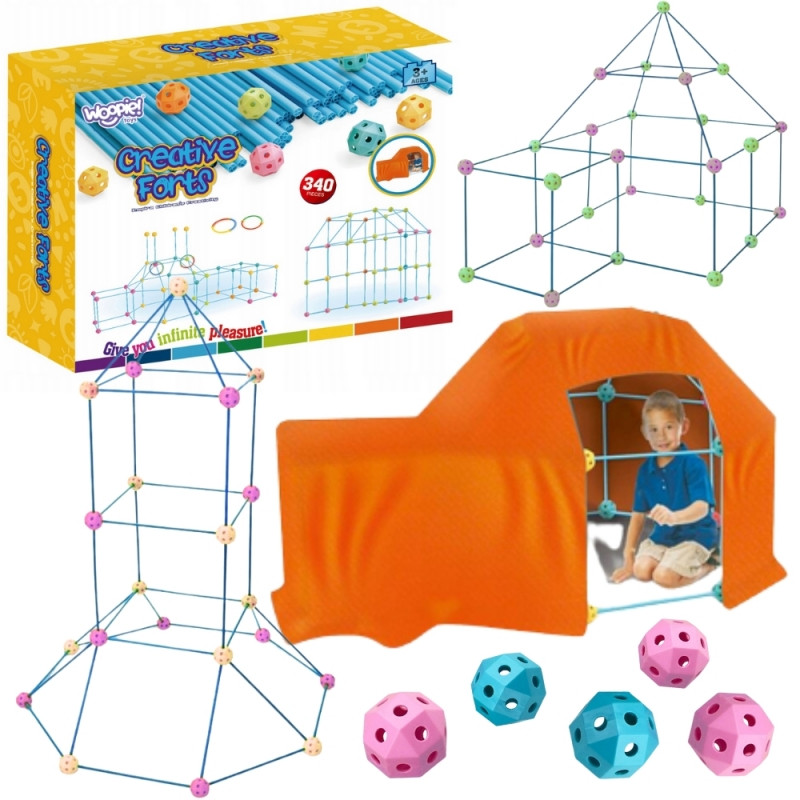 WOOPIE statybinis rinkinys "Creative Forts" palapinės statybai