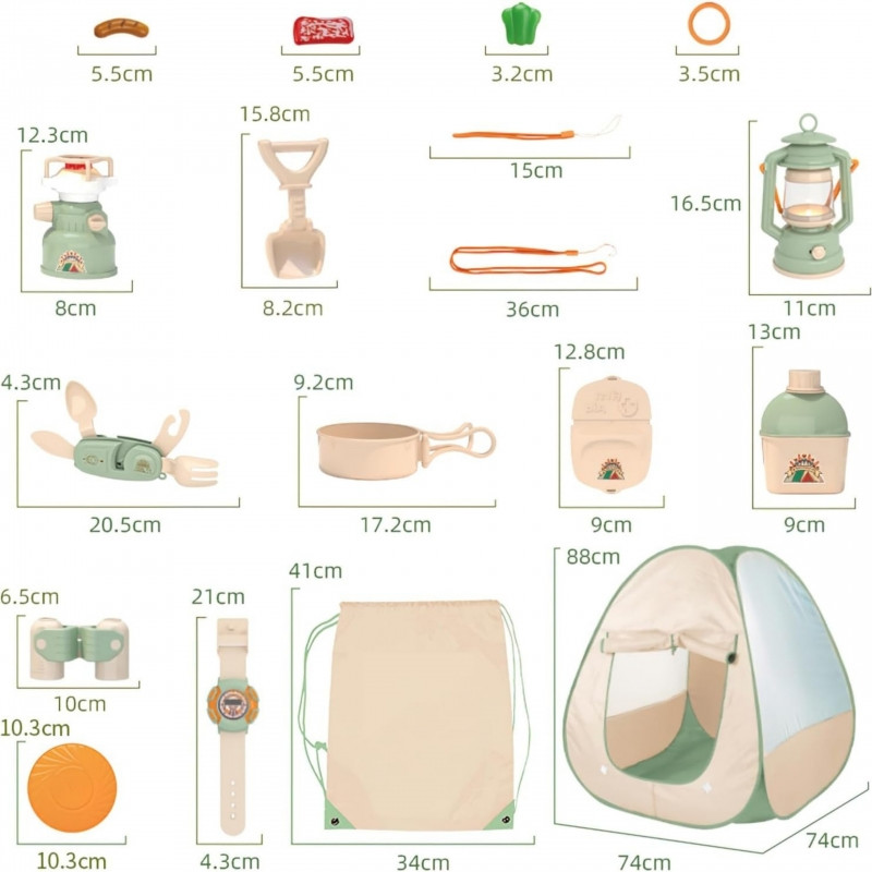 WOOPIE Discovery Little Explorer Set XXL stovyklavimo palapinė bivakui 15 vnt.