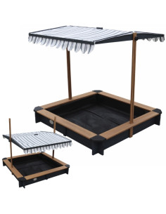 Деревянная песочница AXI с крышей и скамейками