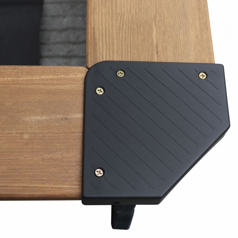 Деревянная песочница AXI с крышей и скамейками