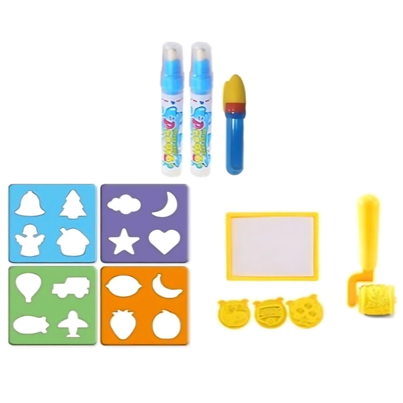 Коврик для рисования водой WOOPIE Magic XXL с цифрами-штампами 100x80 см