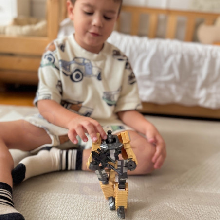 WOOPIE Zestaw 3w1 Robot Transformujący Czołg i Wyrzutnia na Strzałki Brązowy WOOPIE Zestaw 3w1 Robot Transformujący Czołg i Wyrzutnia na Strzałki Brązowy
