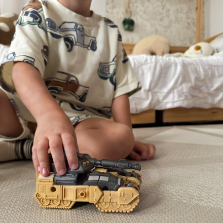 WOOPIE Zestaw 3w1 Robot Transformujący Czołg i Wyrzutnia na Strzałki Brązowy WOOPIE Zestaw 3w1 Robot Transformujący Czołg i Wyrzutnia na Strzałki Brązowy