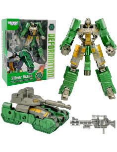 WOOPIE transformuojantis robotas SILVER BLADE 2 in1 tankas