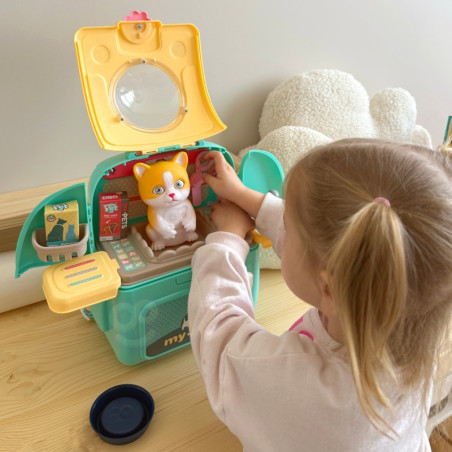 WOOPIE Kitten nešiojamas grožio salonas 2in1 kuprinės transporteryje WOOPIE Kitten nešiojamas grožio salonas 2in1 kuprinės transporteryje