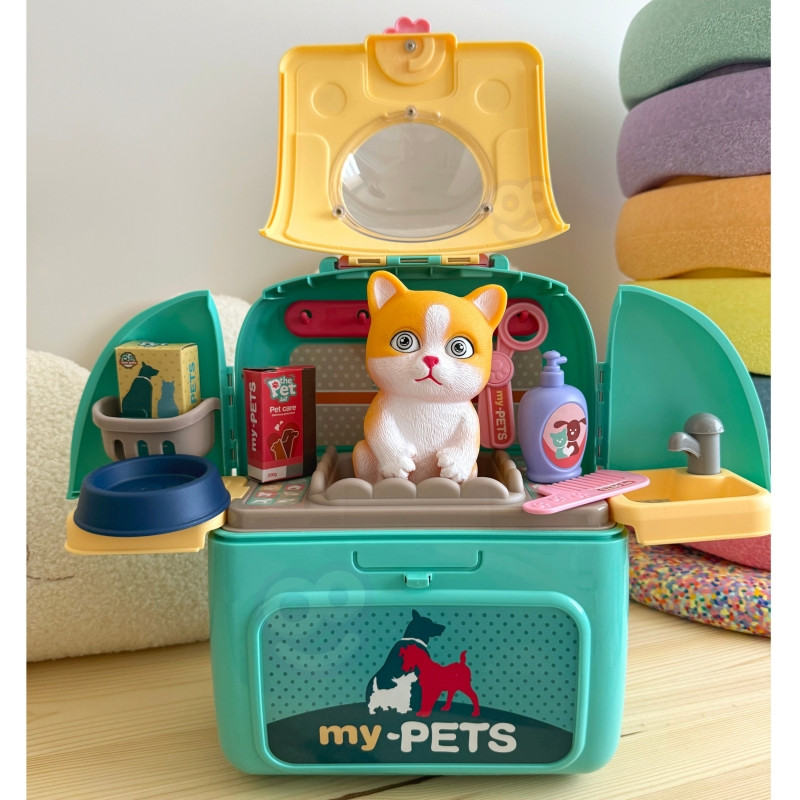WOOPIE Kitten nešiojamas grožio salonas 2in1 kuprinės transporteryje