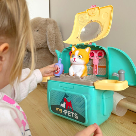 WOOPIE Kitten nešiojamas grožio salonas 2in1 kuprinės transporteryje WOOPIE Kitten nešiojamas grožio salonas 2in1 kuprinės transporteryje