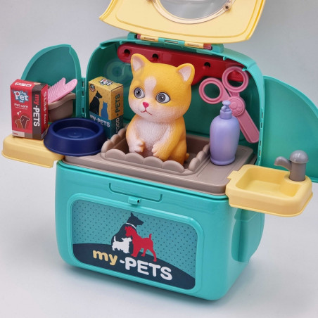 WOOPIE Kitten nešiojamas grožio salonas 2in1 kuprinės transporteryje WOOPIE Kitten nešiojamas grožio salonas 2in1 kuprinės transporteryje