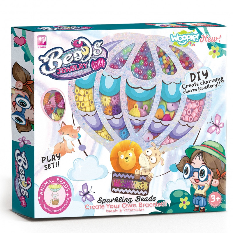 WOOPIE ART&FUN rinkinys papuošalams, apyrankėms, pakabukams, žiedams, siūlams gaminti