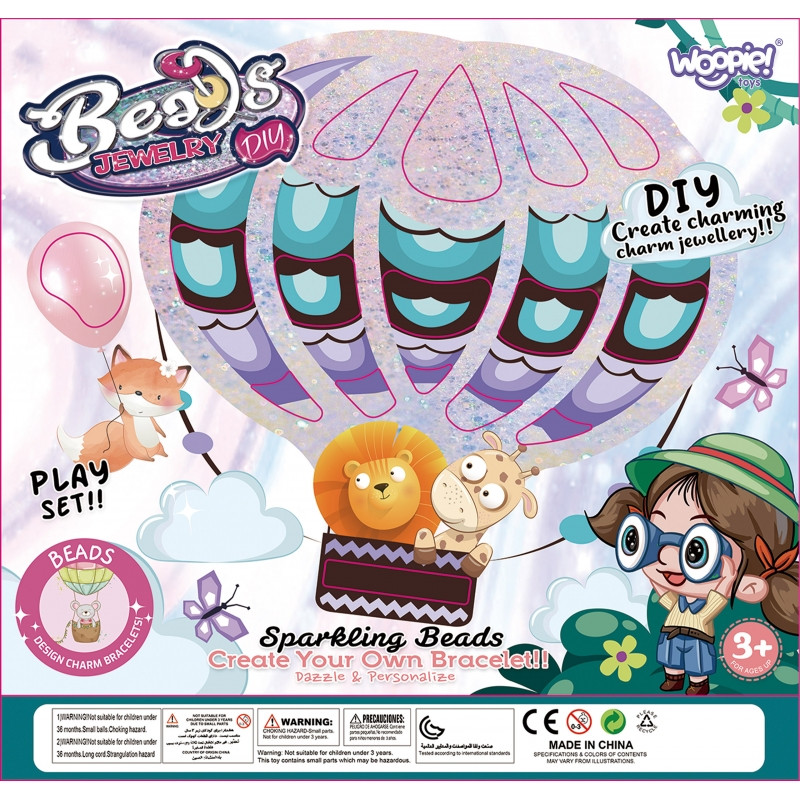 WOOPIE ART&FUN rinkinys papuošalams, apyrankėms, pakabukams, žiedams, siūlams gaminti