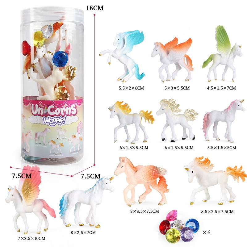 WOOPIE Набор фигурок единорогов 16 шт.
