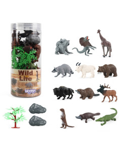 WOOPIE Набор фигурок диких животных 15 шт.