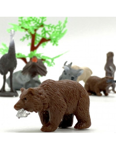 WOOPIE laukinių gyvūnų figūrėlių rinkinys 15 vnt. 2