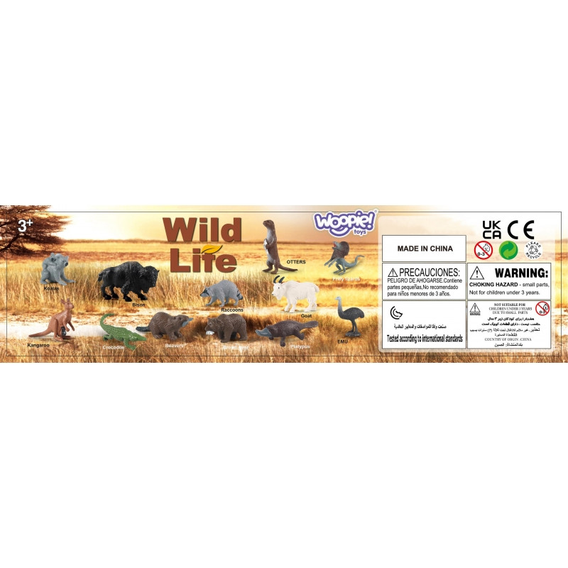 WOOPIE Набор фигурок диких животных 15 шт.