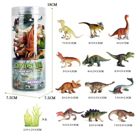 WOOPIE dinozaurų figūrėlių rinkinys 18 vnt. - 2 versija WOOPIE dinozaurų figūrėlių rinkinys 18 vnt. - 2 versija