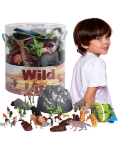 WOOPIE figūrėlių rinkinys Safari Animals 34 vnt.