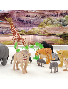 WOOPIE figūrėlių rinkinys Safari Animals 34 vnt. 2