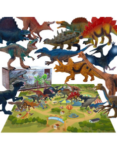 WOOPIE dinozaurų figūrėlių rinkinys XL + kilimėlis