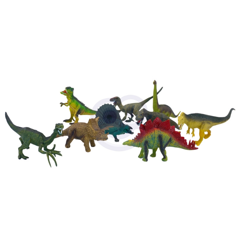 WOOPIE dinozaurų figūrėlių rinkinys 16 vnt. + Kilimėlis + Bagažinė