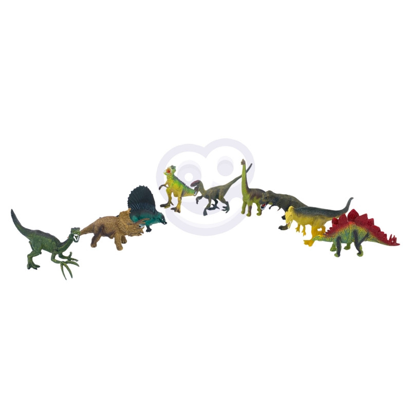 WOOPIE dinozaurų figūrėlių rinkinys 16 vnt. + Kilimėlis + Bagažinė
