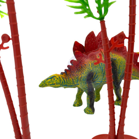 Набор фигурок динозавров WOOPIE (16 шт.) + коврик + сундук