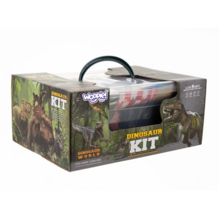 Набор фигурок динозавров WOOPIE (16 шт.) + коврик + сундук