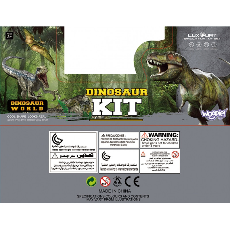 Набор фигурок динозавров WOOPIE (16 шт.) + коврик + сундук