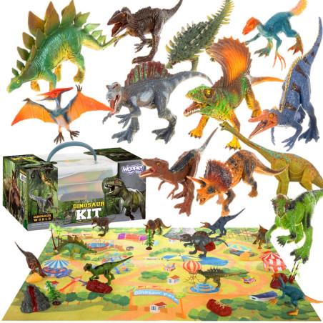 WOOPIE didelis XXL dinozaurų figūrėlių rinkinys + kilimėlis "Priešistorinis pasaulis" WOOPIE didelis XXL dinozaurų figūrėlių rinkinys + kilimėlis "Priešistorinis pasaulis"
