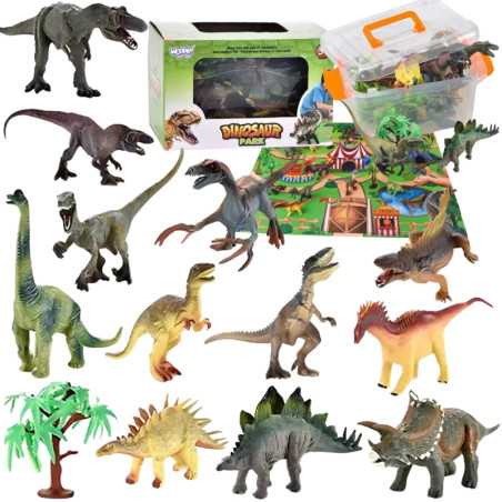WOOPIE Dinozaurų parko rinkinys Figūrėlės + kilimėlis ir priedai 23 vnt. WOOPIE Dinozaurų parko rinkinys Figūrėlės + kilimėlis ir priedai 23 vnt.