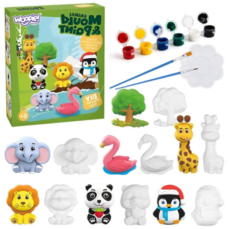 Набор для рисования WOOPIE DIY Paint Craft Kit — создание гипсовых фигурок и покраска — набор для рисования животных