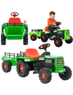 INJUSA Traktor Na Akumulator Basic 6V + Przyczepka