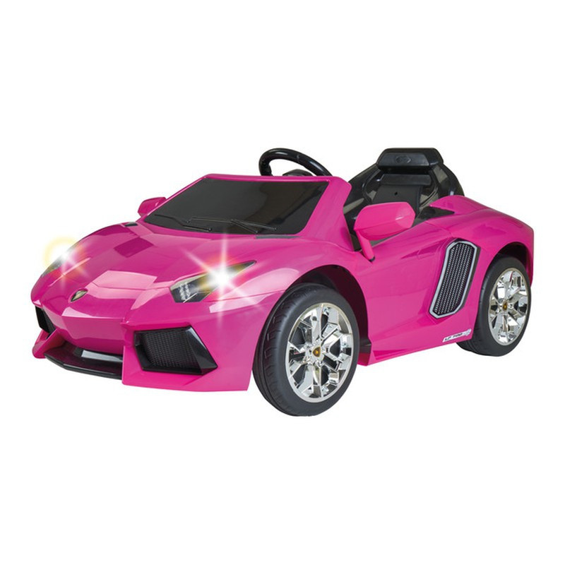 VASARIS Lamborghini Aventador rožinis elektromobilis 6V 3+