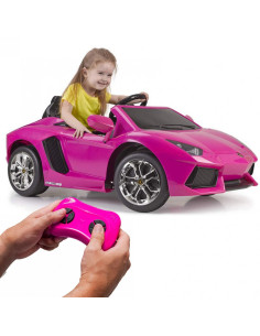 VASARIS Lamborghini Aventador rožinis elektromobilis 6V 3+ 2