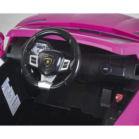 FEBER Lamborghini Aventador Pink samochód elektryczny 6V 3+ FEBER Lamborghini Aventador Pink samochód elektryczny 6V 3+