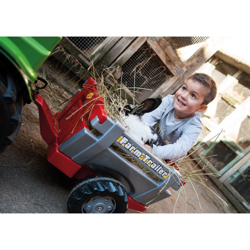 Rolly Toys traktoriaus priekaba su atidaromais šonais