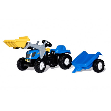 Rolly Toys rollyKid-X New Holland rollyKid traktorius su kaušu ir priekaba Mėlynas Rolly Toys rollyKid-X New Holland rollyKid traktorius su kaušu ir priekaba Mėlynas